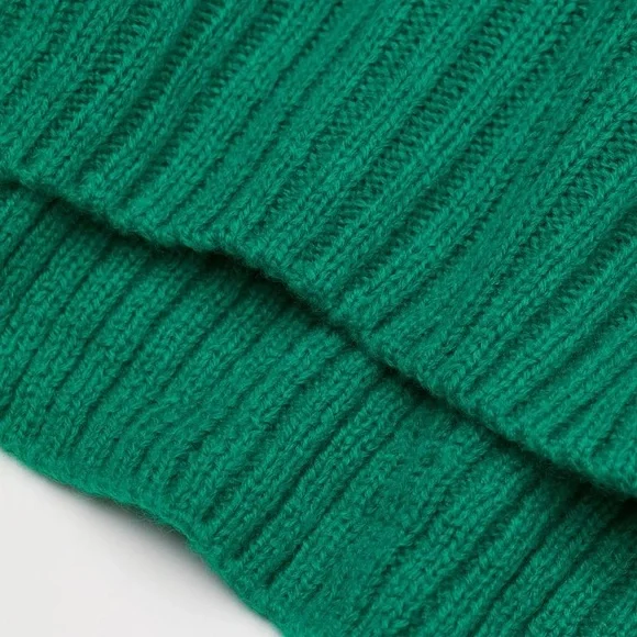 NWT Green Cropped Ribbed Knit Turtleneck Sweater | H&M - Picture 11 of 15